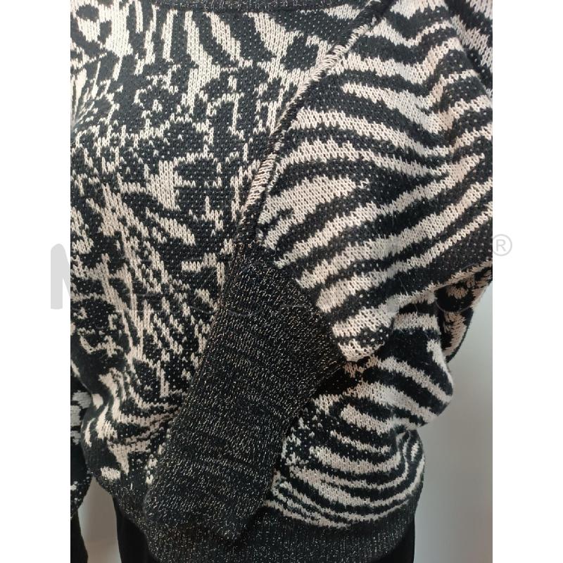 MAGLIA DONNA MARCIANO BY GUESS NERO FANTASIA BIANCA  | Mercatino dell'Usato Torino tenivelli 2