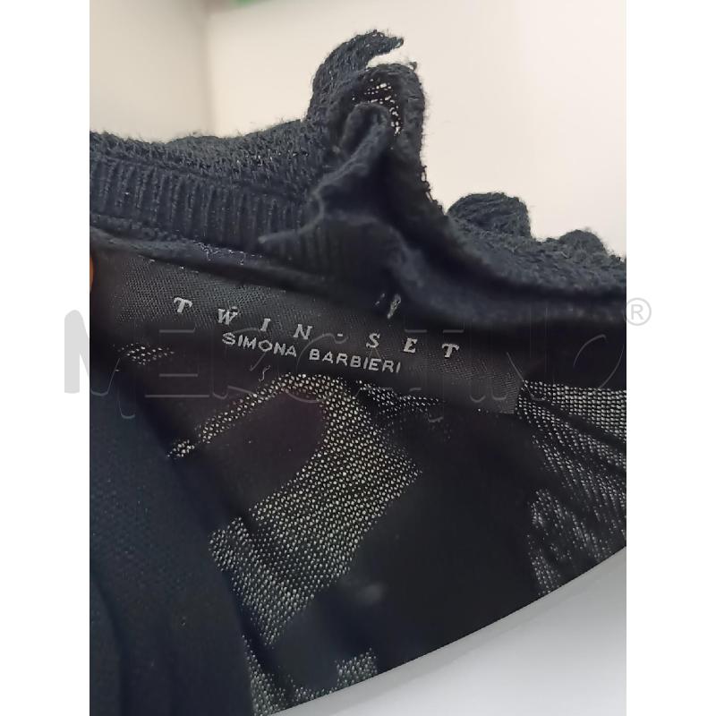 MAGLIA DONNA MAXI NERA TWIN SET 1/2MANICA | Mercatino dell'Usato Torino tenivelli 5
