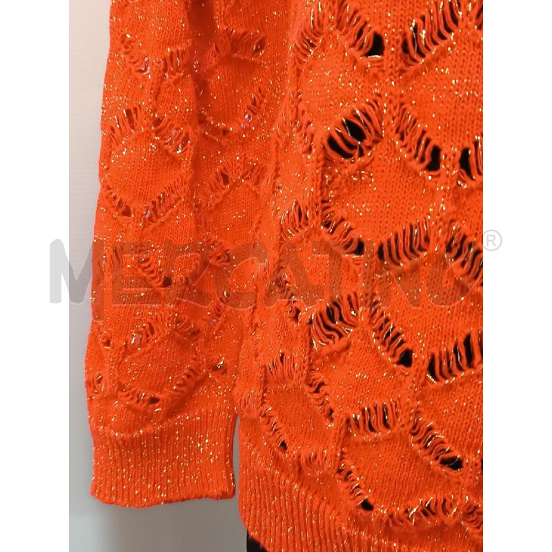 MAGLIA DONNA PINK MEMORIES CORALLO TRAFORATO CON FILO DORATO  | Mercatino dell'Usato Torino tenivelli 3
