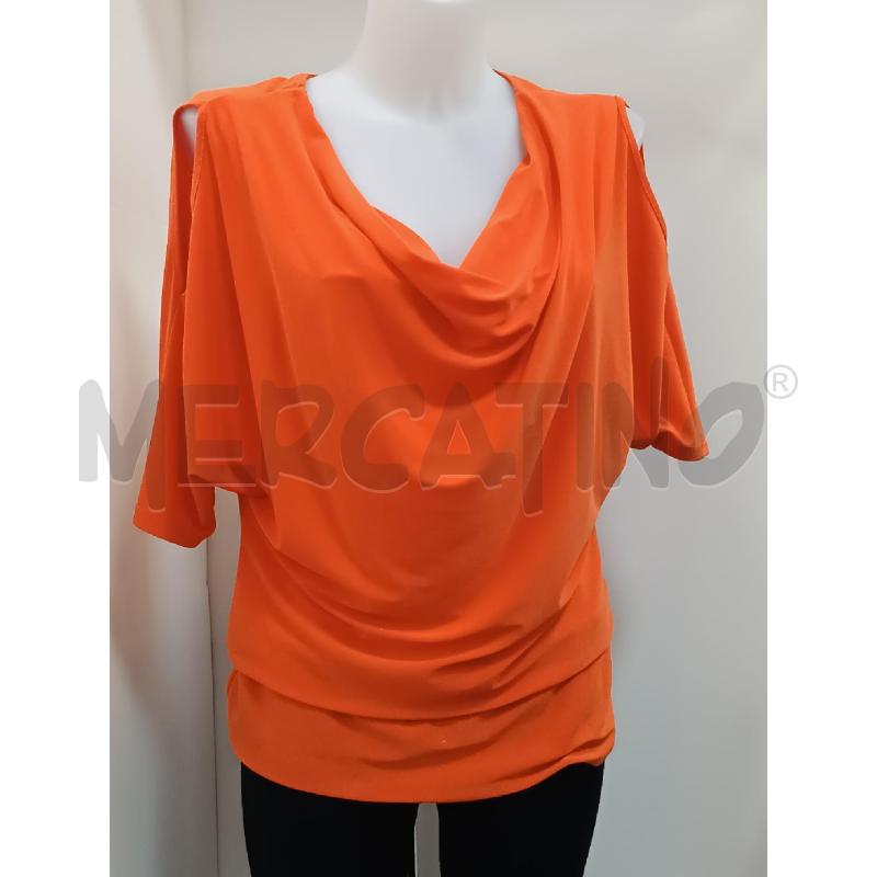 MAGLIA DONNA RIBKOFF ARANCIONE MANICA 3/4  | Mercatino dell'Usato Torino tenivelli 1