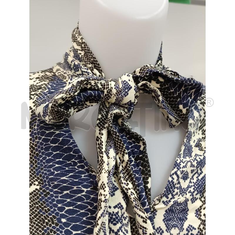 MAGLIA DONNA TRUSSARDI JEANS VIOLA BEIGE DISEGNO RETTILE  | Mercatino dell'Usato Torino tenivelli 2