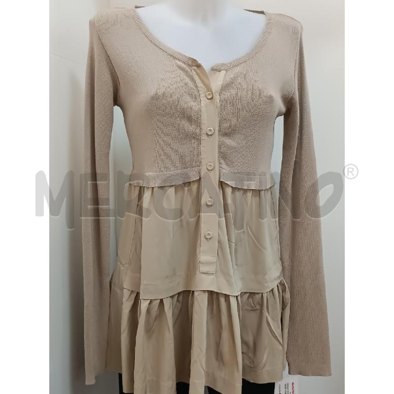 MAGLIA DONNA TWIN SET BEIGE FONDO VOLLANT  | Mercatino dell'Usato Torino tenivelli 1