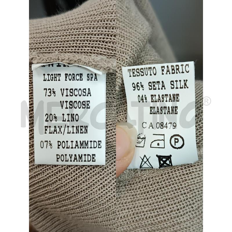MAGLIA DONNA TWIN SET BEIGE FONDO VOLLANT  | Mercatino dell'Usato Torino tenivelli 5