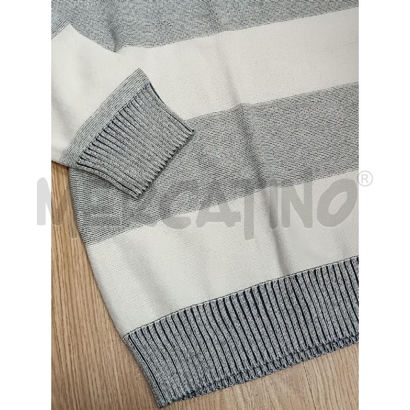 MAGLIA UOMO ROBE DI KAPPA RIGHE GRIGIE BIANCHE  | Mercatino dell'Usato Torino tenivelli 3