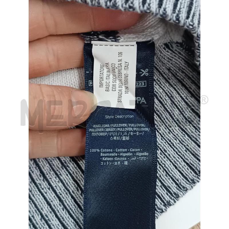 MAGLIA UOMO ROBE DI KAPPA RIGHE GRIGIE BIANCHE  | Mercatino dell'Usato Torino tenivelli 4