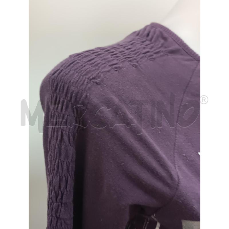 MAGLIETTA DONNA DENNYROSE VIOLA DISEGNI ARGENTO | Mercatino dell'Usato Torino tenivelli 3
