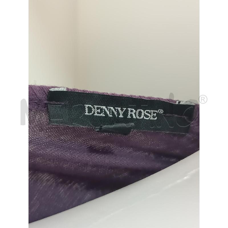 MAGLIETTA DONNA DENNYROSE VIOLA DISEGNI ARGENTO | Mercatino dell'Usato Torino tenivelli 5