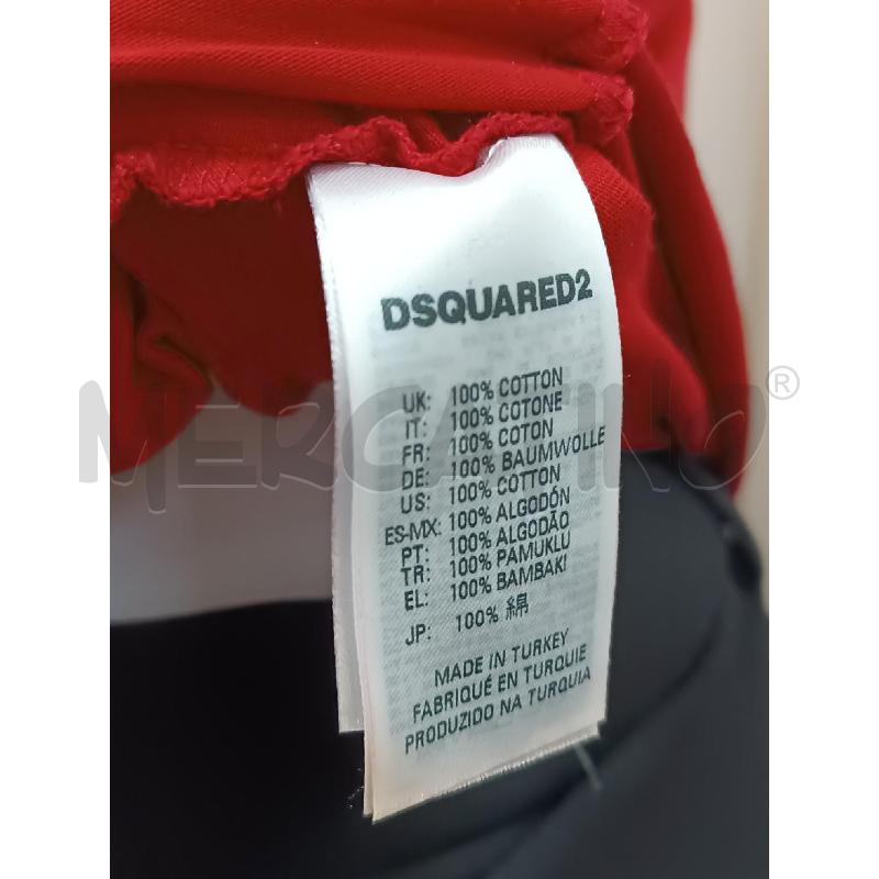MAGLIETTA DONNA DSQUARED2 ROSSO BAMBINA GATTO  | Mercatino dell'Usato Torino tenivelli 4