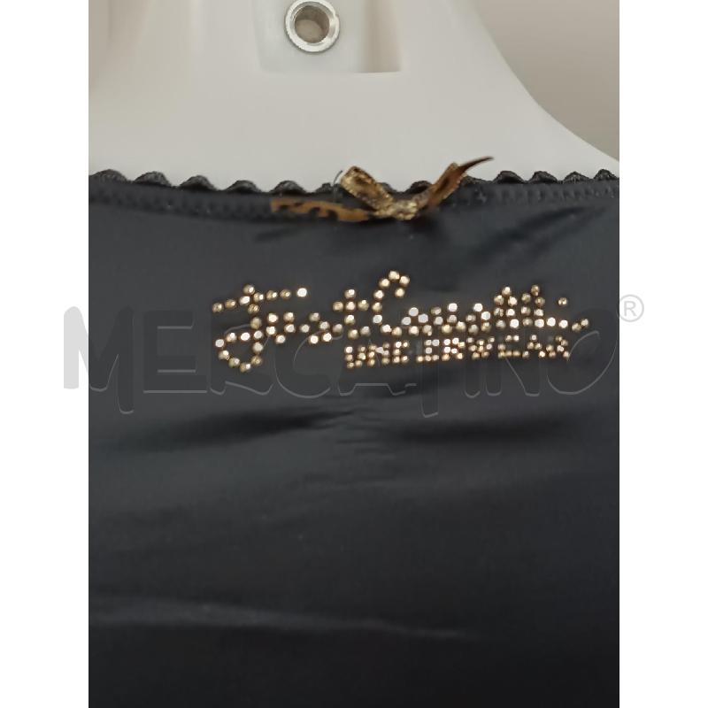 MAGLIETTA DONNA JUST CAVALLI NERA BORDI ANIMALIER BEIGE  | Mercatino dell'Usato Torino tenivelli 3
