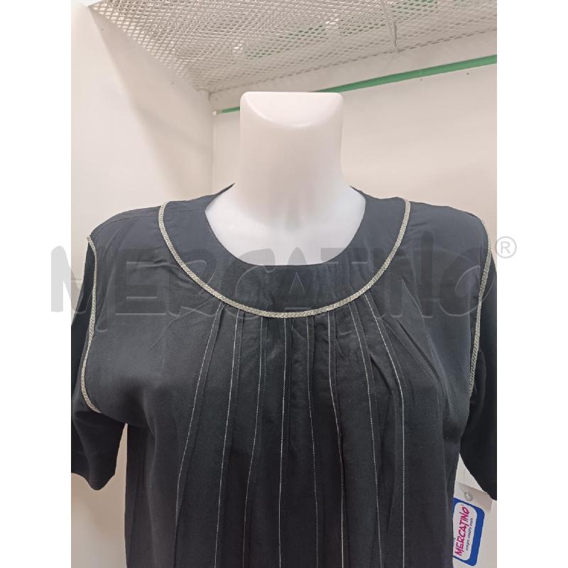 MAGLIETTA DONNA LES COPAINS NERA RIGHE BEIGE  | Mercatino dell'Usato Torino tenivelli 2