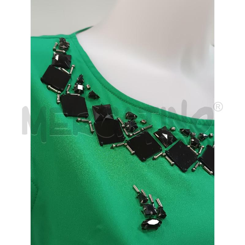 MAGLIETTA DONNA PENNYBLACK VERDE GIOIELLI E PERLINE NERE  | Mercatino dell'Usato Torino tenivelli 2