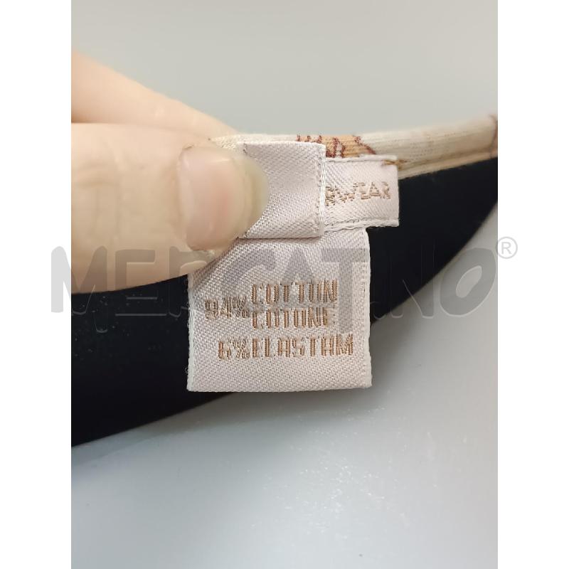 MAGLIETTA DONNA PRIMACLASSE NERA BORDI MAPPAMONDO BEIGE  | Mercatino dell'Usato Torino tenivelli 5