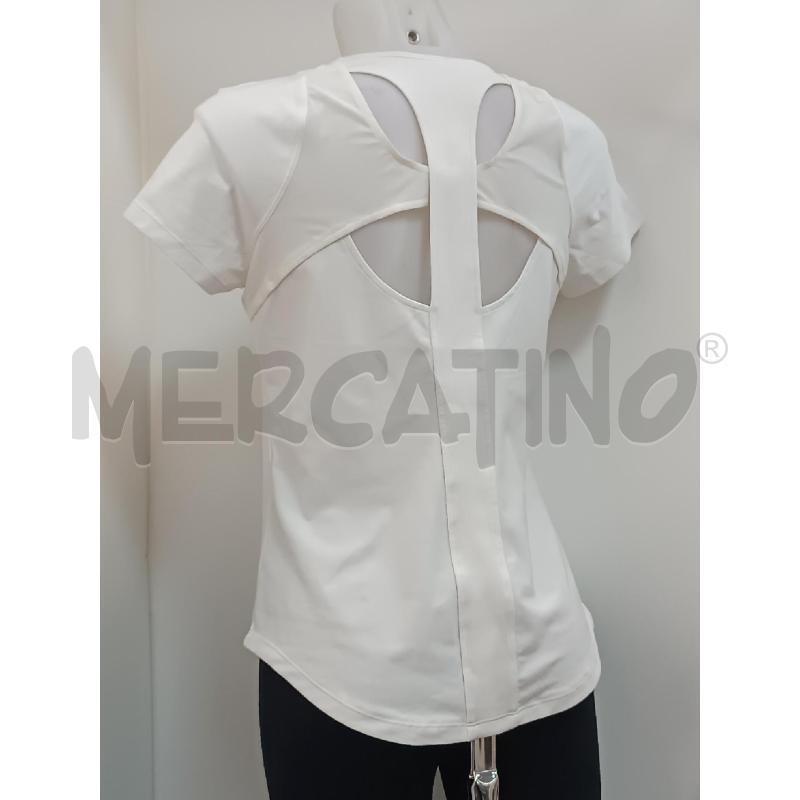 MAGLIETTA DONNA UNDERARMOUR BIANCO APERTO NELLA SCHIENA  | Mercatino dell'Usato Torino tenivelli 2