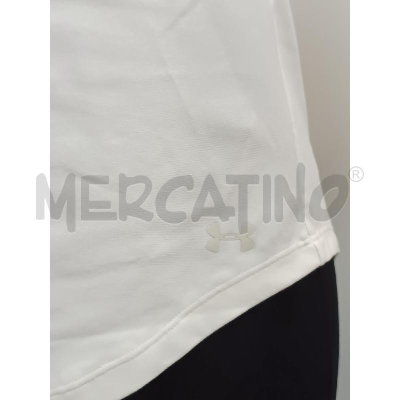 MAGLIETTA DONNA UNDERARMOUR BIANCO APERTO NELLA SCHIENA  | Mercatino dell'Usato Torino tenivelli 3