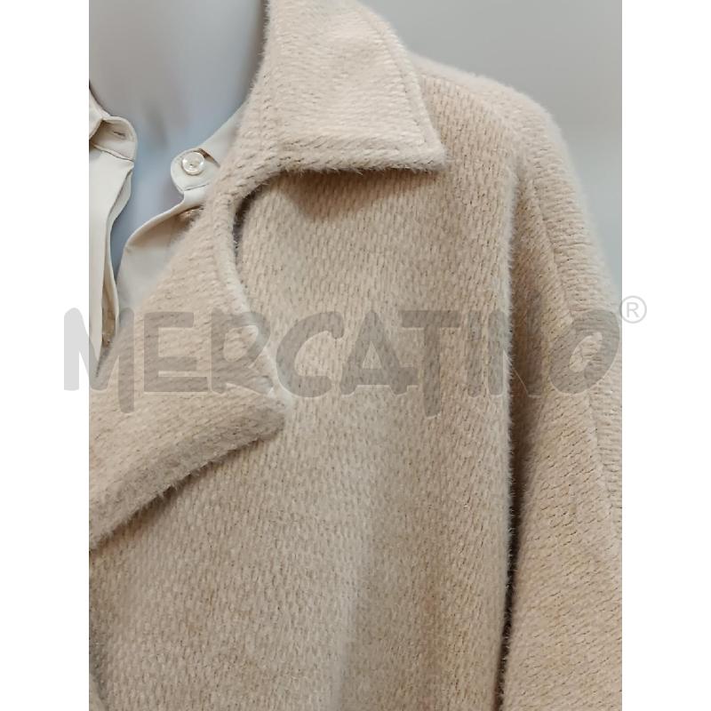 MANTELLA DONNA HAVEONE BEIGE ABBOTTONATA LATERALE E DAVANTI  | Mercatino dell'Usato Torino tenivelli 3