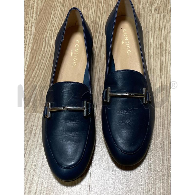 MOCASSINI DONNA CONTIGO PELLE BLU | Mercatino dell'Usato Torino tenivelli 1