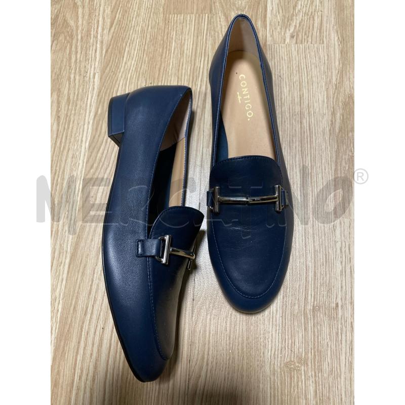 MOCASSINI DONNA CONTIGO PELLE BLU | Mercatino dell'Usato Torino tenivelli 2