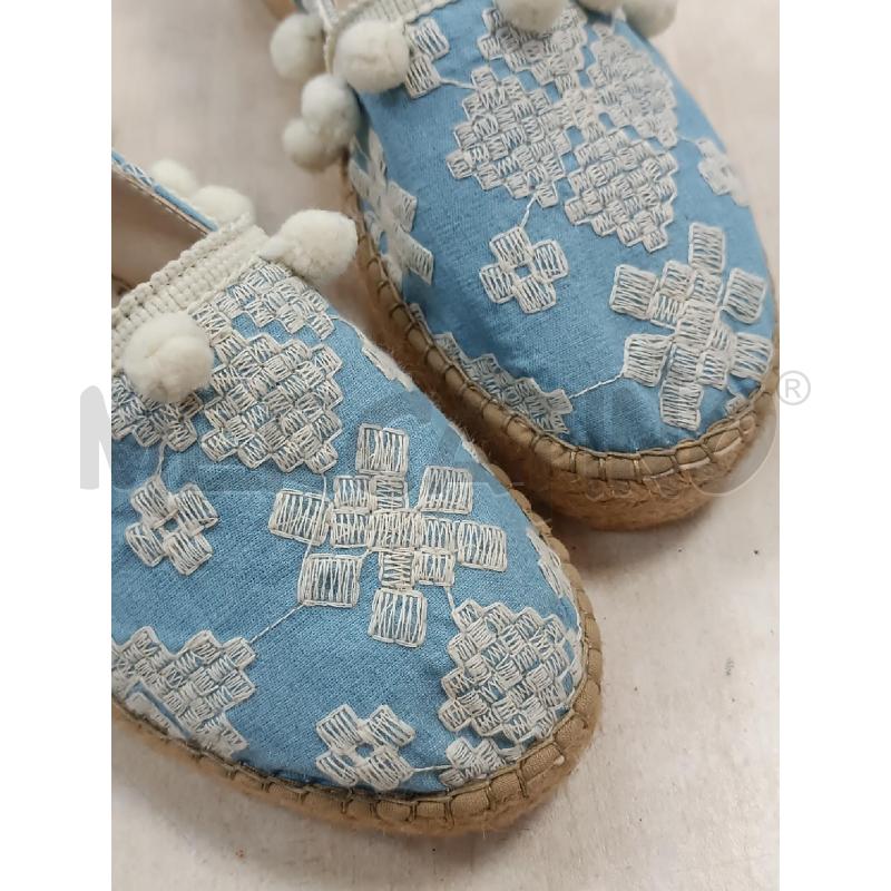 MOCASSINI DONNA PATRIZIA PEPE AZZURRE POMPOM BIANCHI  | Mercatino dell'Usato Torino tenivelli 3