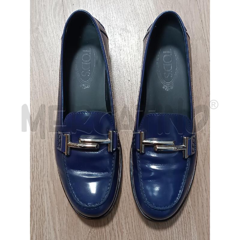 MOCASSINI DONNA TOD'S VERNICE BLU  | Mercatino dell'Usato Torino tenivelli 2