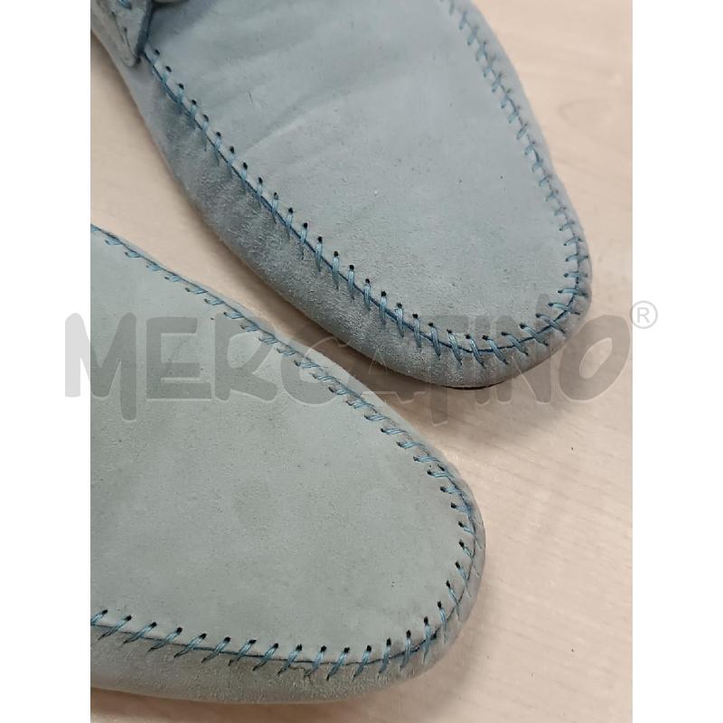 MOCASSINI PELLE UOMO MAGNANNI AZZURRO CARTA DA ZUCCHERO SCAMOSCIATI  | Mercatino dell'Usato Torino tenivelli 3