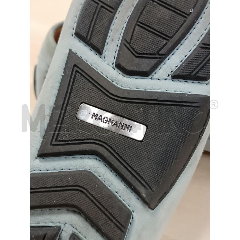 MOCASSINI PELLE UOMO MAGNANNI AZZURRO CARTA DA ZUCCHERO SCAMOSCIATI  | Mercatino dell'Usato Torino tenivelli 4