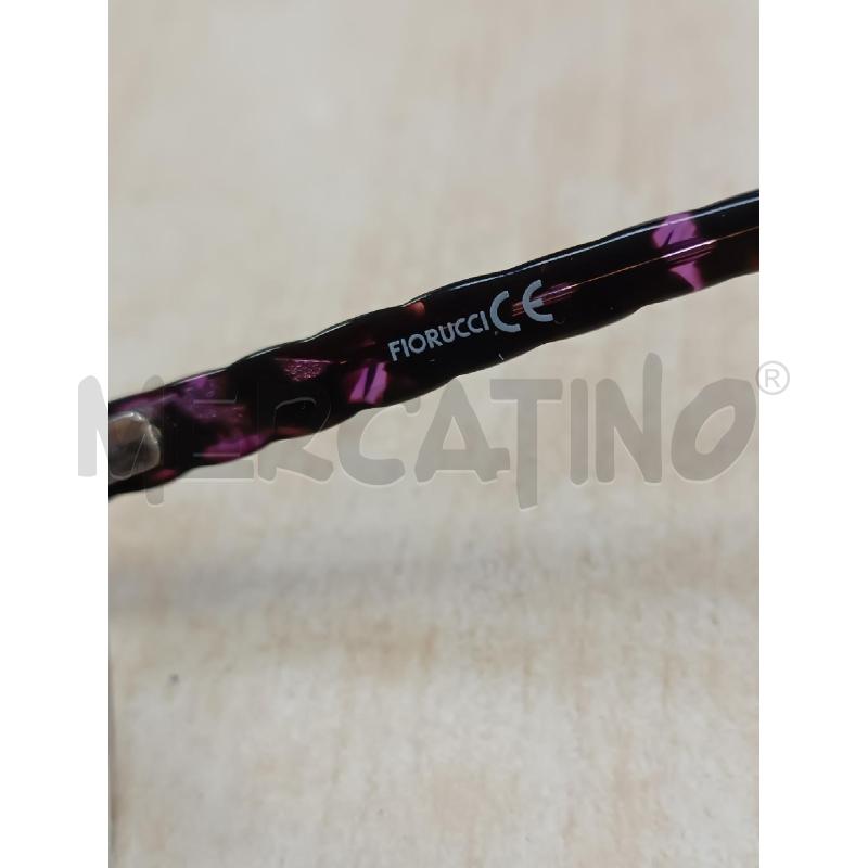 OCCHIALI DA SOLE DONNA FIORUCCI MONTATURA TRASPARENTE E INSERTI VIOLA  | Mercatino dell'Usato Torino tenivelli 4