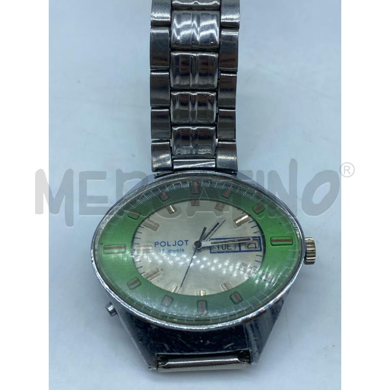 OROLOGIO DA POLSO POLJOT OCCHIO DI PESCE ACCIAIO CON BORDO VERDE | Mercatino dell'Usato Torino tenivelli 1