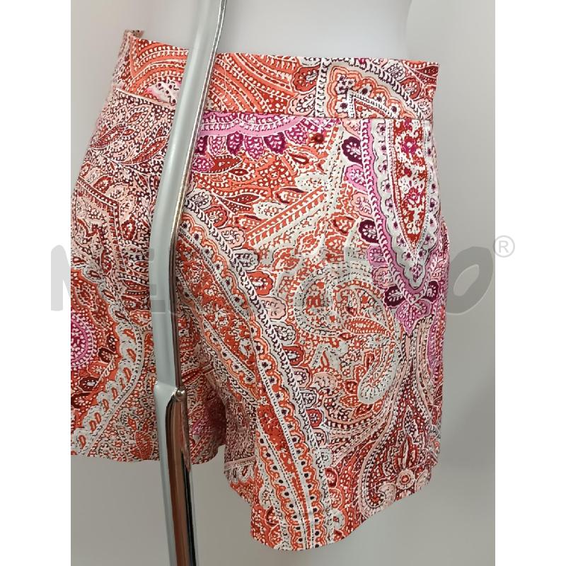 PANTALONCINO DONNA RINASCIMENTO ARABESCHE ROSA ARANCIONE PUNTINI  | Mercatino dell'Usato Torino tenivelli 3