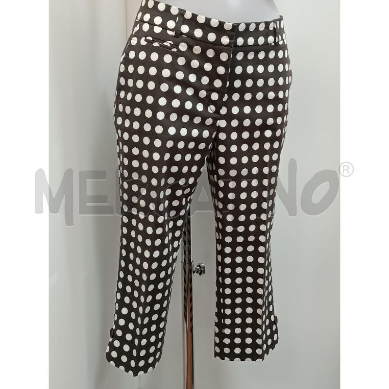 PANTALONE 3/4 DONNA MARRONE POIS BIANCHI  | Mercatino dell'Usato Torino tenivelli 1