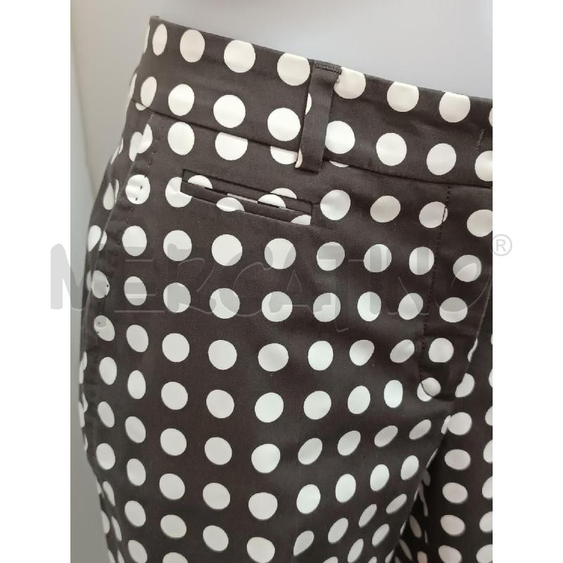 PANTALONE 3/4 DONNA MARRONE POIS BIANCHI  | Mercatino dell'Usato Torino tenivelli 2