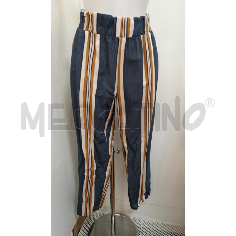 PANTALONE DONNA ALPHA STUDIO A RIGHE BLU SENAPE  | Mercatino dell'Usato Torino tenivelli 1