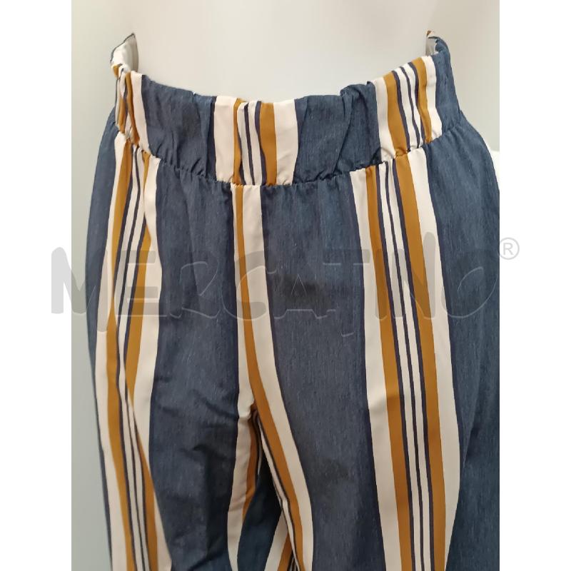 PANTALONE DONNA ALPHA STUDIO A RIGHE BLU SENAPE  | Mercatino dell'Usato Torino tenivelli 2