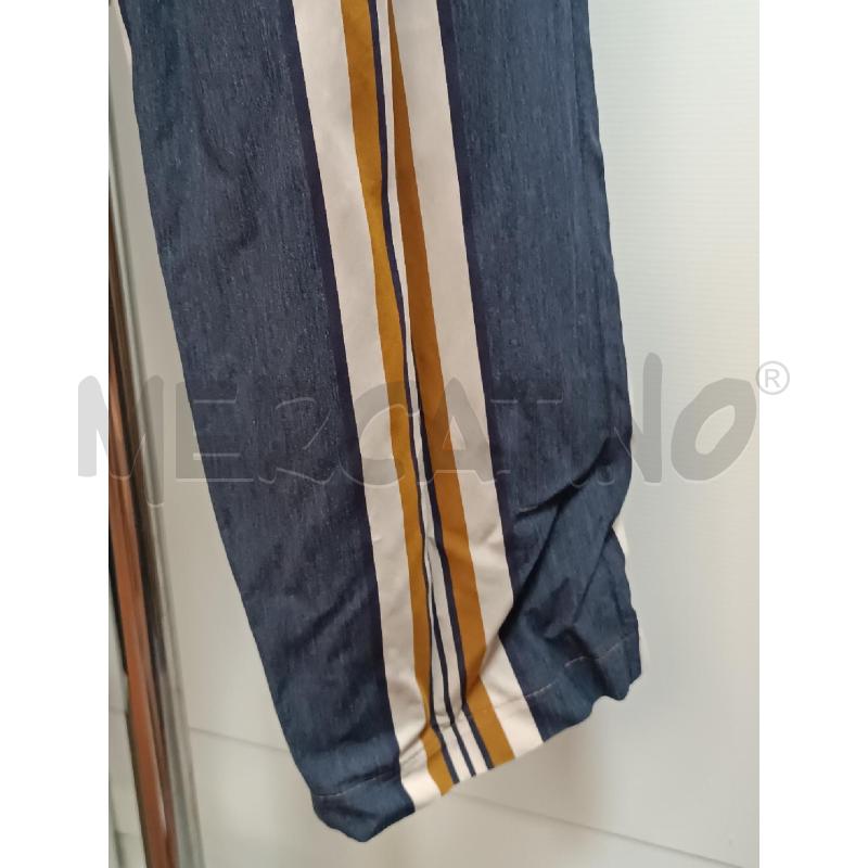 PANTALONE DONNA ALPHA STUDIO A RIGHE BLU SENAPE  | Mercatino dell'Usato Torino tenivelli 3