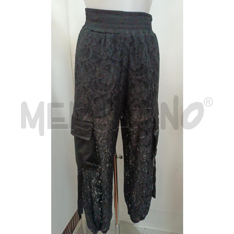 PANTALONE DONNA DISCLAIMER PIZZO NERO MODELLO CARGO  | Mercatino dell'Usato Torino tenivelli 1
