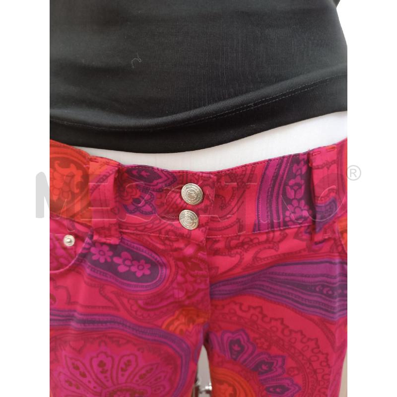 PANTALONE DONNA ETRO FANTASIA FLOREALE ROSSA VIOLA  | Mercatino dell'Usato Torino tenivelli 2