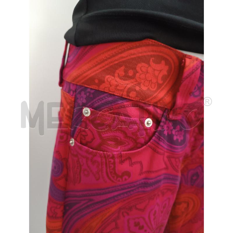 PANTALONE DONNA ETRO FANTASIA FLOREALE ROSSA VIOLA  | Mercatino dell'Usato Torino tenivelli 3