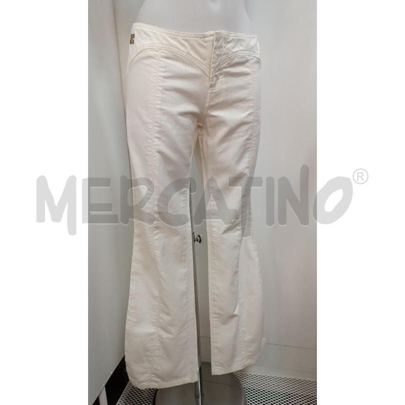 PANTALONE DONNA JUST CAVALLI BIANCHI EFFETTO LUCCICANTE  | Mercatino dell'Usato Torino tenivelli 1