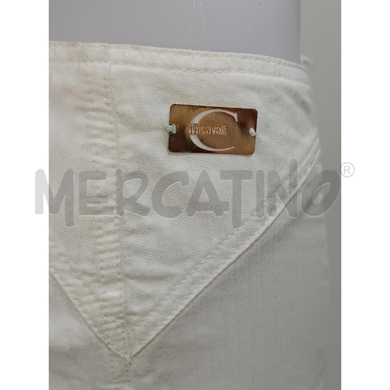 PANTALONE DONNA JUST CAVALLI BIANCHI EFFETTO LUCCICANTE  | Mercatino dell'Usato Torino tenivelli 4