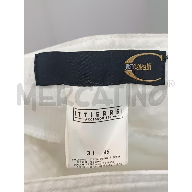 PANTALONE DONNA JUST CAVALLI BIANCHI EFFETTO LUCCICANTE  | Mercatino dell'Usato Torino tenivelli 5