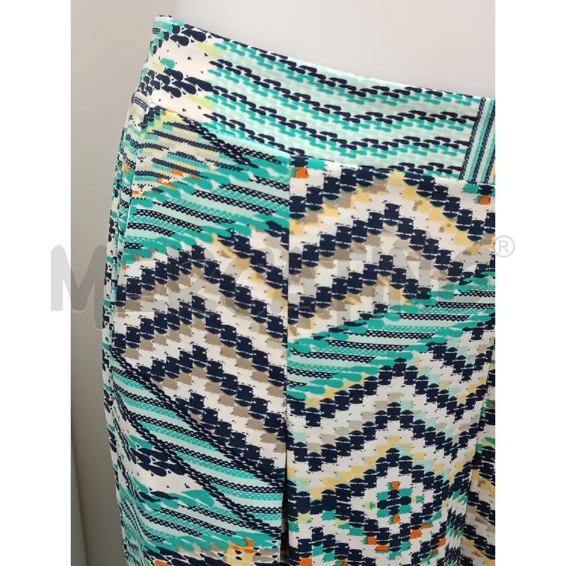 PANTALONE DONNA LISALU FANTASIA TURCHESE BLU BIANCA  | Mercatino dell'Usato Torino tenivelli 2