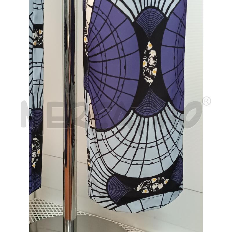 PANTALONE DONNA NUMEROPRIMO FANTASIA GEOMETRIA VIOLA LILLA NERO  | Mercatino dell'Usato Torino tenivelli 3