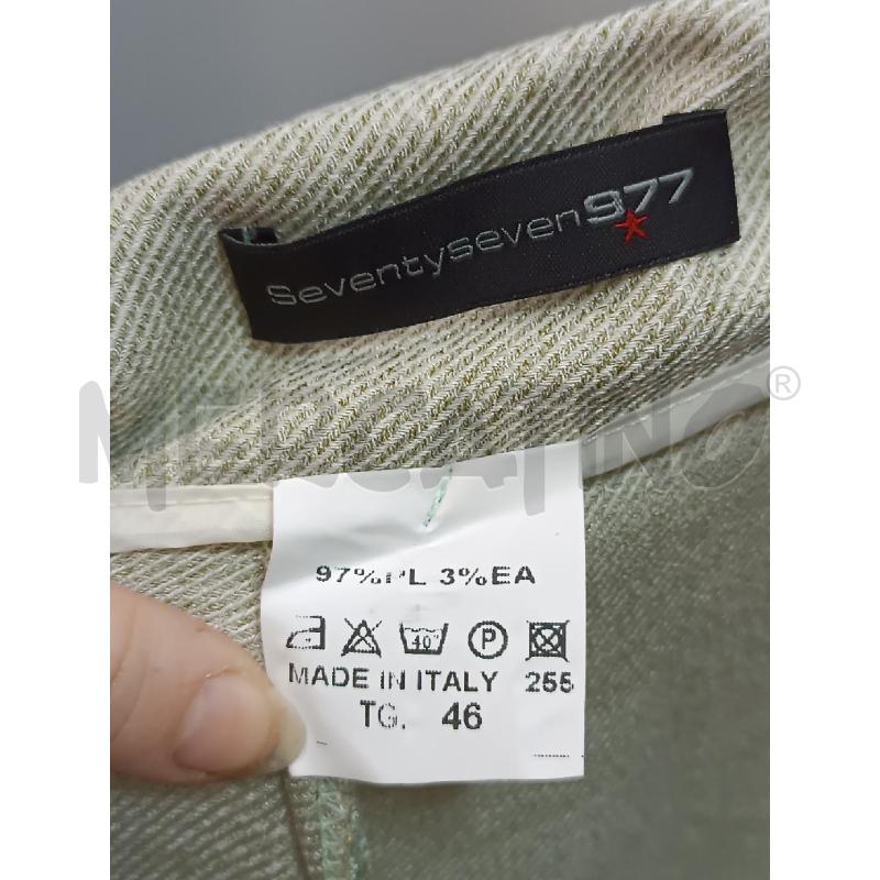 PANTALONE DONNA SEVENTY SEVEN 977 BEIGE CINTURA CON DISCO DI METALLO  | Mercatino dell'Usato Torino tenivelli 4