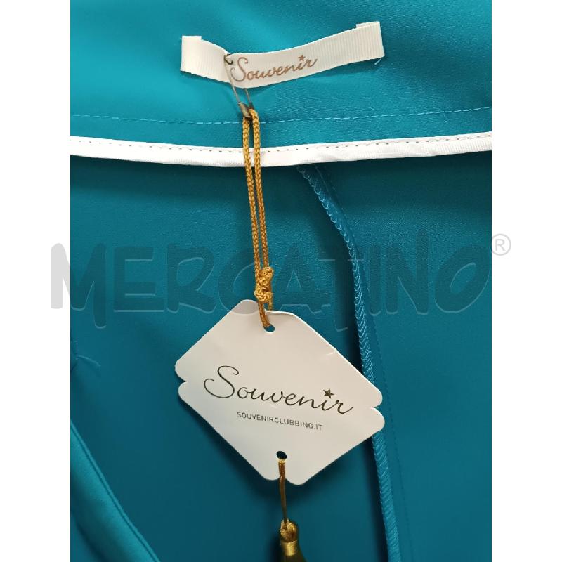 PANTALONE DONNA SOUVENIR AZZURRO A PALAZZO | Mercatino dell'Usato Torino tenivelli 5