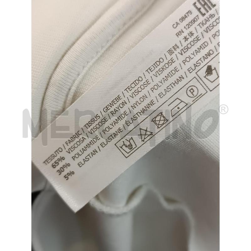 PANTALONE DONNA TWINSET DI FELPA BIANCHI INSERTI FASCE NERE  | Mercatino dell'Usato Torino tenivelli 5