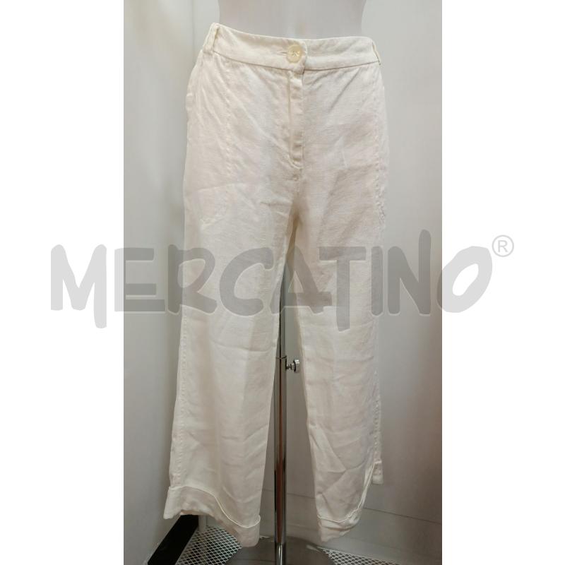 PANTALONE DONNA WEEKEND MAX MARA LINO BIANCO A PALAZZO  | Mercatino dell'Usato Torino tenivelli 1