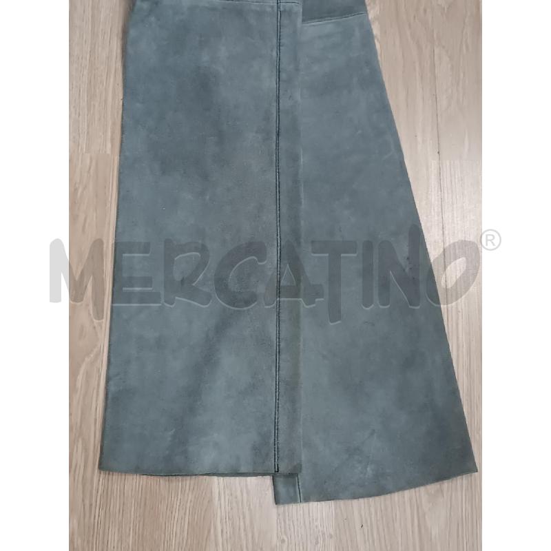 PANTALONE UOMO MONDO PELLE SCAMOSCIATA GRIGIA VITA VELLUTO NERO  | Mercatino dell'Usato Torino tenivelli 2