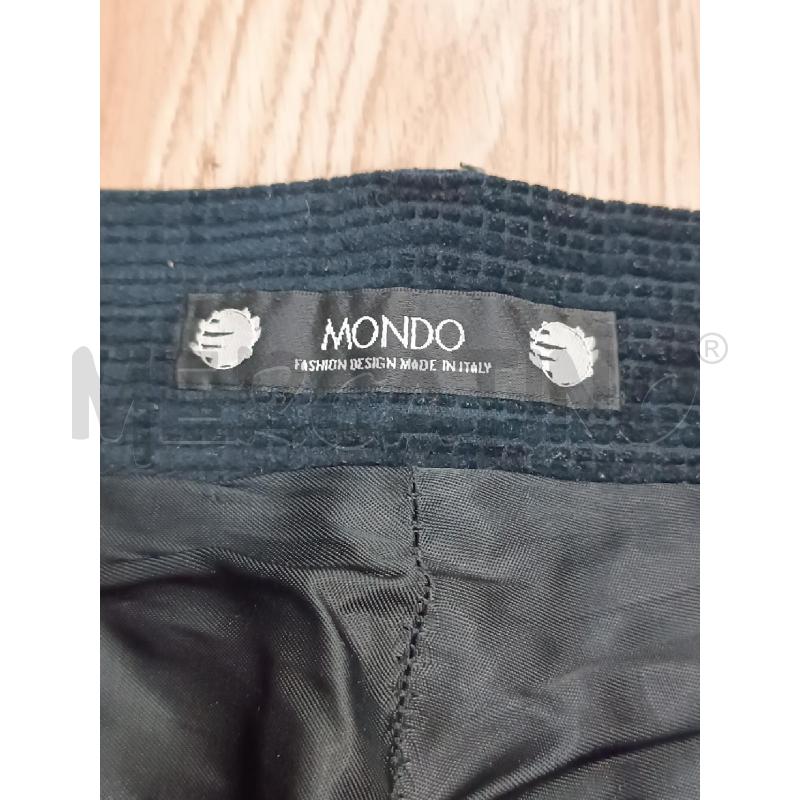 PANTALONE UOMO MONDO PELLE SCAMOSCIATA GRIGIA VITA VELLUTO NERO  | Mercatino dell'Usato Torino tenivelli 4