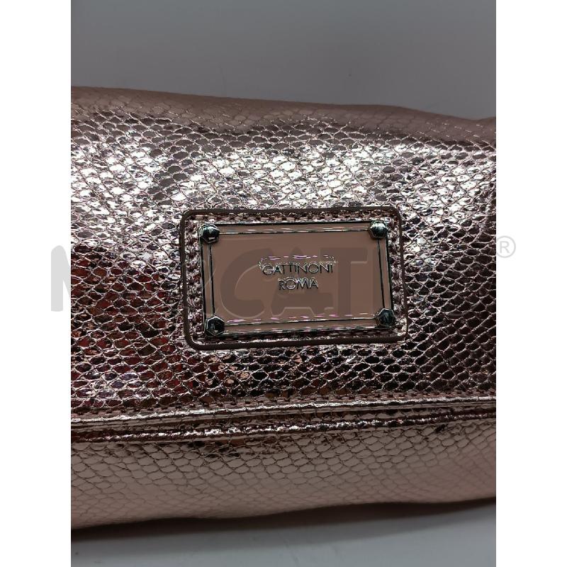 POCHETTE RETTILE ROSA METALIZZATO  | Mercatino dell'Usato Torino tenivelli 2