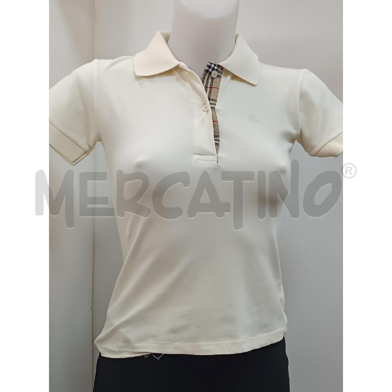 POLO DONNA BURBERRY LONDON BEIGE 1/2 MANICA  | Mercatino dell'Usato Torino tenivelli 1