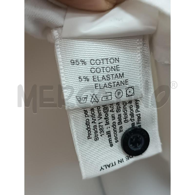 POLO DONNA FRED PERRY BIANCA BORDO BLU E ROSA  | Mercatino dell'Usato Torino tenivelli 4